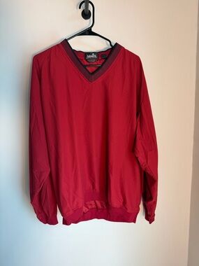 Ashworth Men's Red V-Neck Pullover Sweater